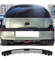 Opel Corsa C Gri Difüzör 4 Krom Egzoz Görünümlü Difizör Arka Ek Body Kit
