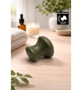 Yeşim Doğal Taş Mantar Gua Sha Masaj Aleti