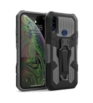 Samsung Galaxy A20S Zırh Tank Kılıf Yüksek Koruma (Gri)