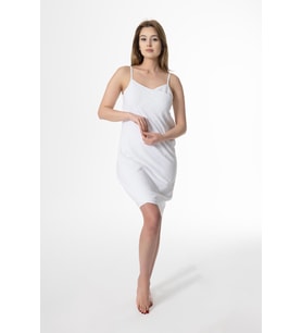 Ender Home Plaj Elbisesi Triga Havuz Kıyafeti Hamam Sauna Eteği Peştamal M/L-Beyaz