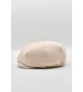 Erkek Dökümlü Kışlık Newsie Kasket Premium Irish Flat Cap Şapka (Krem)