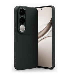 Coverzone Vivo V50 Lite ile Uyumlu 4G Silikon K?l?f TPU Negro Ultra Slim Fit Karbon Delux Siyah