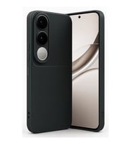 Coverzone Vivo V50 Lite ile Uyumlu 4G Silikon K?l?f TPU Negro Ultra Slim Fit Karbon Delux Siyah