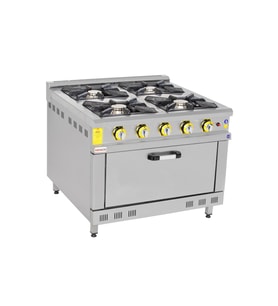 İnoxmaster 4'lü Kuzine Fırınlı Ce Belgeli Gaz/lpg 80x80x85 Cm