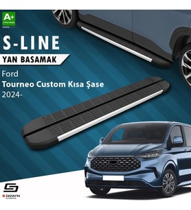 S-Dizayn Ford Tourneo Custom 2 Kısa Şase S-Line Aluminyum Yan Basamak 223 Cm 2023 Üzeri A+ Kalite