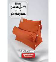 Sırt Destek Yastığı - Bel, Boyun Destekli Yastık TV Yastığı Okuma Yastığı Ameliyat Sonrası (Turuncu)