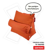 Sırt Destek Yastığı - Bel, Boyun Destekli Yastık TV Yastığı Okuma Yastığı Ameliyat Sonrası (Turuncu)