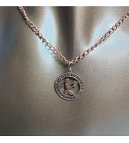 Orora Bakır Renk 22mm Başak Burcu Figürlü Kolye