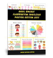 Okul Öncesi – İlköğretim İngilizce Poster Eğitim Seti -15 Pvc Laminasyonlu