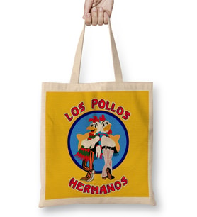 Los Pollos Hermanos Logo From Breaking Bad Bez Çanta Uzun Saplı