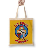Los Pollos Hermanos Logo From Breaking Bad Bez Çanta Uzun Saplı