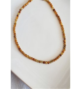 3 MM SARI KAPLAGÖZÜ DOĞALTAŞ KOLYE