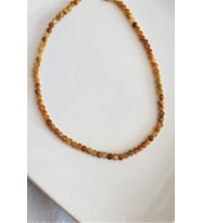 3 MM SARI KAPLAGÖZÜ DOĞALTAŞ KOLYE