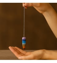 Doğal 7 Çakra Taşı Sarkaç  Enerji Dengeleyici Meditasyon Pendulumu