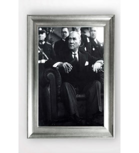 Gümüş Çerçeveli Atatürk Tablo cv1300