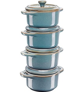 Staub, Mini Cocotte Set, 4'Lü, Yuvarlak, Ceramic By Staub (Çok Renkli)