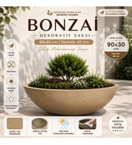 BONZAI - BETON GÖRÜNÜMLÜ PLASTİK SAKSI