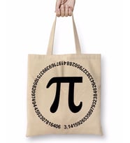 Matematik Daire Pi Sayısı Bez Çanta Uzun Saplı