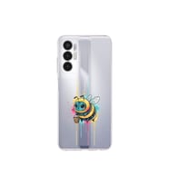 Tecno Pova 3 ile uyumlu Splash arı tasarımlı şeffaf silikon kılıf