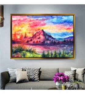 Altın Çerçeveli dekoratif tablo a1120 (Gold)