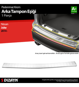 S-Dizayn Nissan Juke Krom Arka Tampon Eşiği 2014 Üzeri