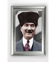 Gümüş Çerçeveli Atatürk Tablo cv792