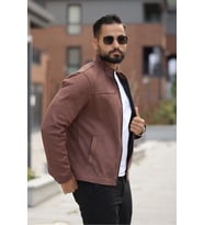 Basic Baharlık Süet Ceket - Sade ve Şık Stil (Kahverengi)