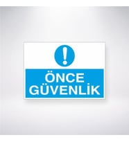 Önce Güvenlik 21x28 Arkası Yapışkanlı Levha