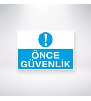 Önce Güvenlik 21x28 Arkası Yapışkanlı Levha
