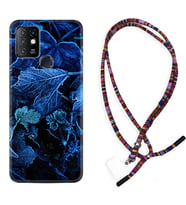 INFINIX Hot 8 9 10 11S Hot 10 Play 10T Kılıf Boyun Asklı Rasta Silikon Blue Foid 1628