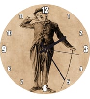 Cakatablo Esneyen Charlie Chaplin Duvar Saati