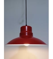 RİOLİGHT RETRO KIRMIZI İÇİ BEYAZ TEKLİ METAL SARKIT ÇAP: 30CM (Siyah)