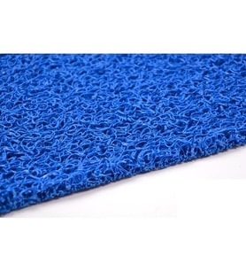 Mavi COLOURMAT Kaydırmaz Kaymaz Yolluk Karmaşık Halı Kıvırcık Paspas 120CM X 100CM (STD)