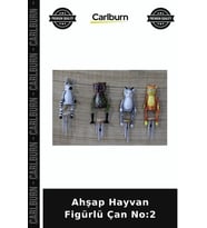 Özel Üretim Dekoratif Hediyelik Aksesuar Ahşap Hayvan Figürlü Çan No:2
