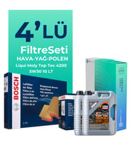 BOSCH Jeep Grand Cherokee 3.0 Dizel Filtre Bakım Seti Liqui Moly Motor Yağlı (2005-2011) 4 Lü