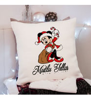 Minnie Mouse & Yılbaşı & Mutlu Yıllar Tasarımlı Yastık