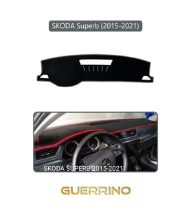 SKODA Superb (2015-2021)TORPİDO KORUMA HALISI GRİ KENAR