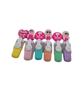 Barbie Fosforlu 6 Farklı Renk Kalem Seti  (Çok Renkli)