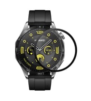 Microsonic Huawei Watch GT4 46mm Tam Kaplayan Temperli Cam Full Ekran Koruyucu Siyah