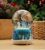 Frozen Işıklı ve Müzikli Kar Küresi Büyük Boy Mavi