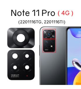 Tkgz Xiaomi Redmi NOTE 11 PRO Arka Kamera Camı Lens Yapışkanlı