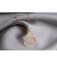 Ohm Kolye, Meditasyon Kolye, Minik Altın Takılar, Ohm Charm Kolye