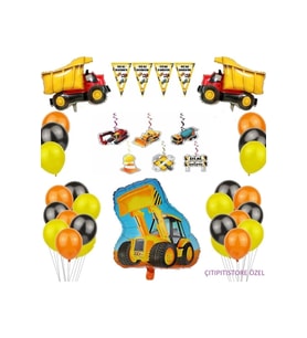 Çıtıpıtıstore Inşaat Temalı Folyo Balonlu Balon Set