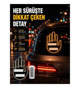 Mey İthalat® Uzaktan Kumandalı LED El Park Uyarı Cihazı Suya Dayanıklı Enerji Tasarruflu