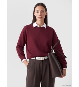 LCW EVERYDAY Bordo Soft Touch Kadın Sweatshirt
