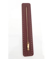 Angel Çanta Aksesuar Derili Fermuar Yeni Model Bordo 30 Cm Light Gold
