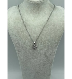 Çelik Silver Taşlı Kap Kolye - 25-ctr84