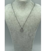 Çelik Silver Taşlı Kap Kolye - 25-ctr84