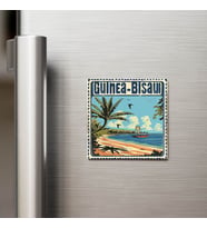 Gine-Bissau Guinea-Bissau - Posta Pulu Temalı Ülke - Baskılı Buzdolap Magneti Kare - 9x9 cm