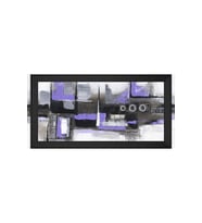 Soyut Şekiller Motifli Kanvas Tablo 80 x 110 cm Siyah Çerçeve